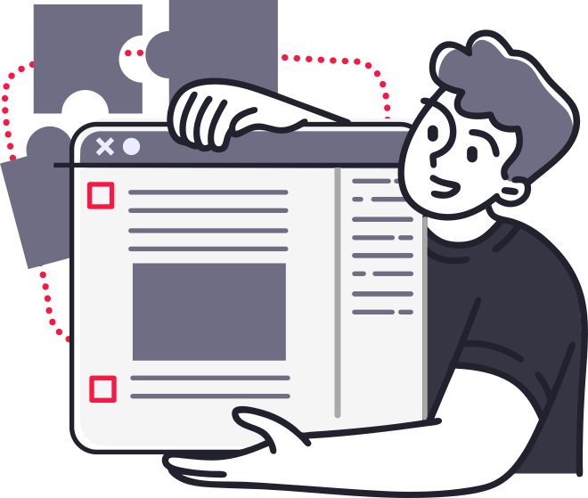 man looking at tasks